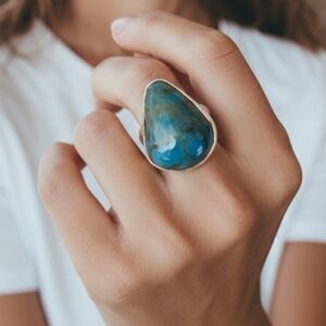 ✨️Signed Rumardo Coriz Sleeping Beauty Turquoise Sterling Silver Size 4 Ring!